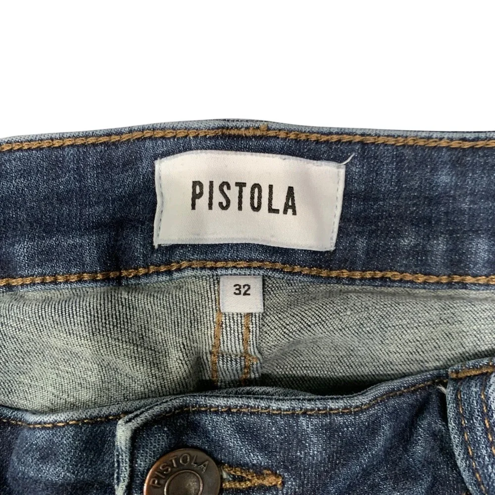 Pistola High Rise Ankle Skinny Jeans Dark Wash Denim‎ Comfort Stretch Size 32